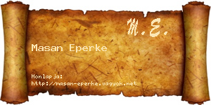 Masan Eperke névjegykártya